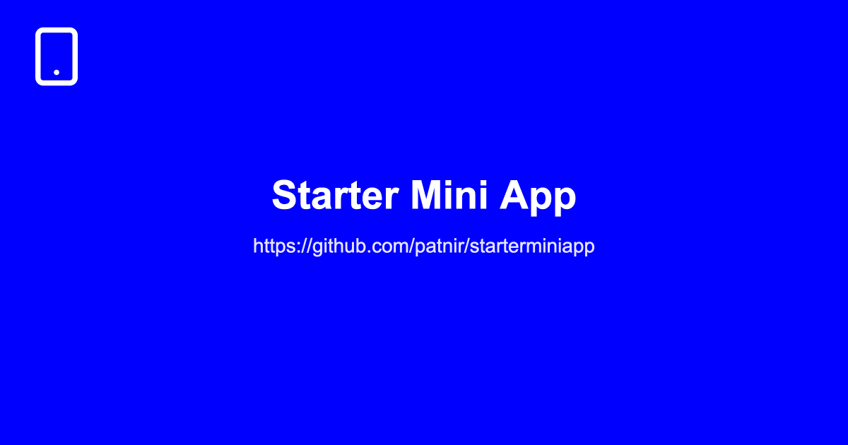 Base Mini App Starter - Farcaster Mini Apps